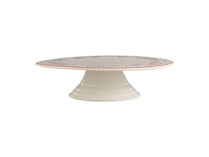 plat sur pied faustine bordeaux d32xh8cm faience 202330 202330 DEB WEB